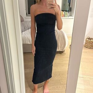Zara Strapless Jean Dress